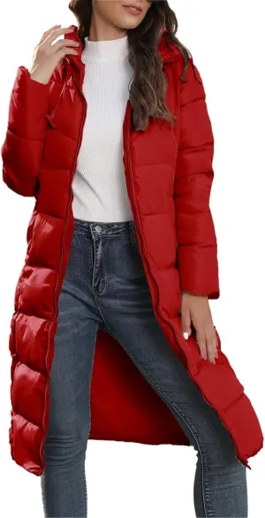 Parka Padded Long Outerwear Hooded Puffer Jacket Lightweight Winter Coat Loose Fit Winter Oversized Outfits Hooded