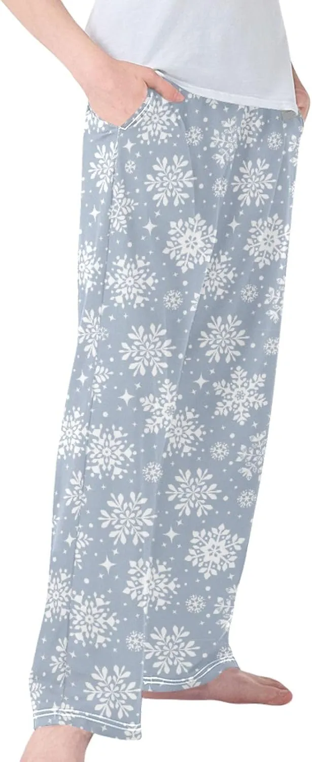 Pigsaly Boys' Pants Beautiful Snowflakes Circle Long Bottoms Flower Star Jogger Pants Elastic Waist Trousers With Pockets S