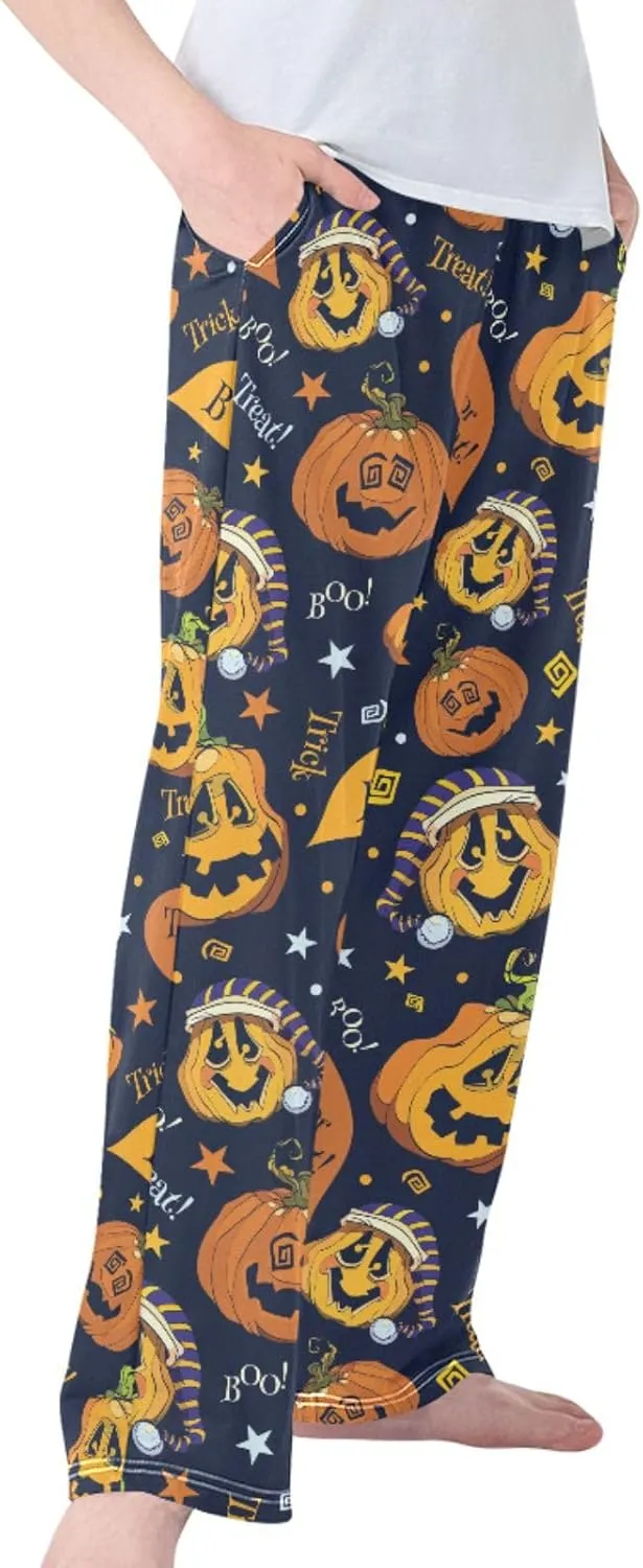 Pigsaly Boys' Pants Boo Pumpkins Halloween Long Bottoms Cartoon Stars Jogger Pants Elastic Waist Trousers with Pockets S