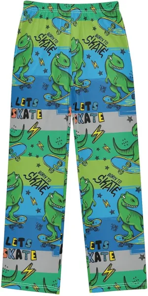 Pigsaly Boys' Pants Bright Cool Dinosaur Skateboard Long Bottoms Stars Stripes Jogger Pants Elastic Waist Trousers S