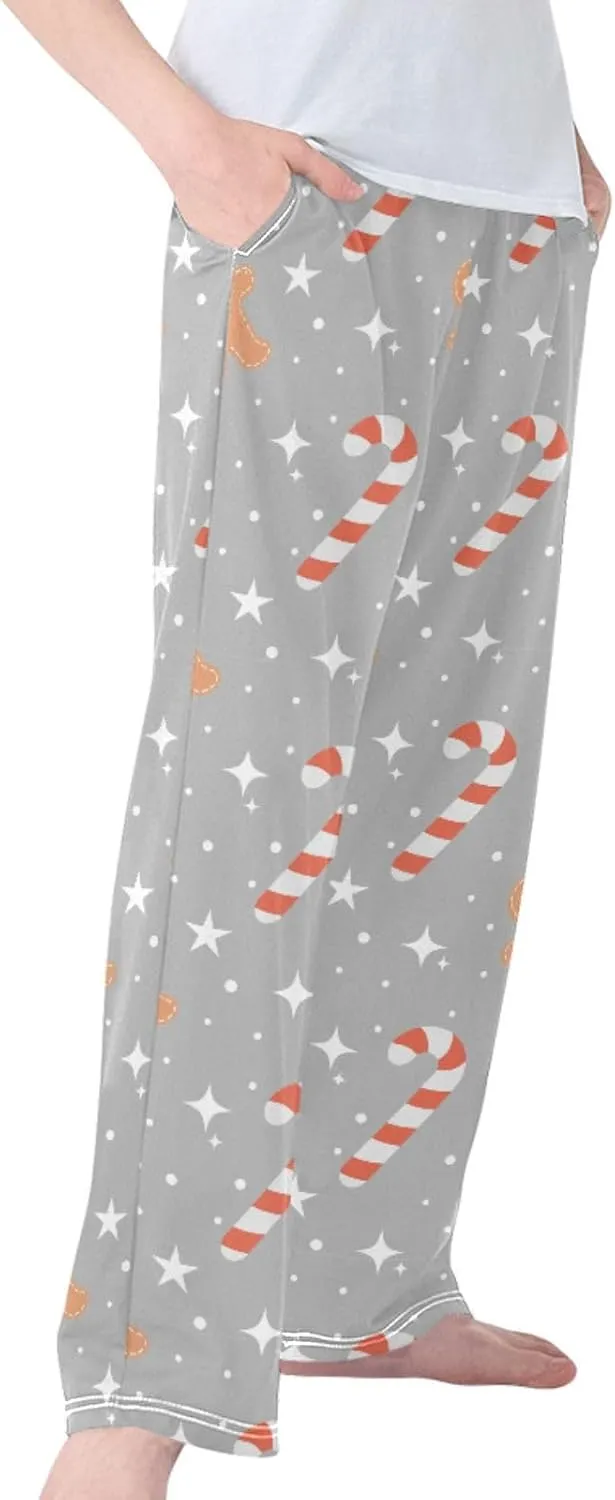 Pigsaly Boys' Pants Christmas Candy Cane Snowflakes Long Bottoms Stars Gingerbread Jogger Pants Elastic Waist Trousers S