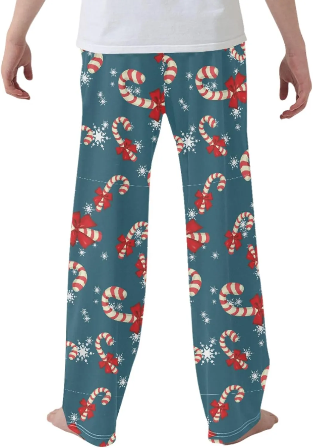 Pigsaly Boys' Pants Christmas Sweets Snowflake Long Bottoms Xmas Red Bow Star Jogger Pants Elastic Waist Trousers Pockets S