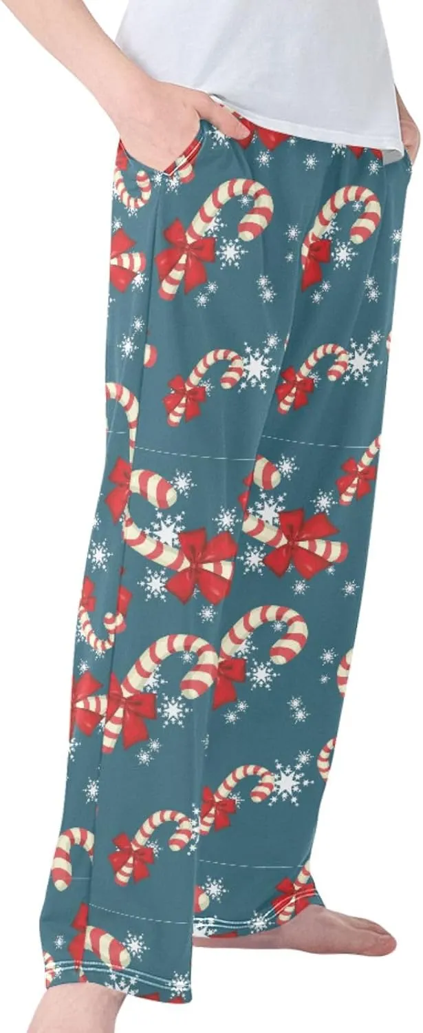 Pigsaly Boys' Pants Christmas Sweets Snowflake Long Bottoms Xmas Red Bow Star Jogger Pants Elastic Waist Trousers Pockets S