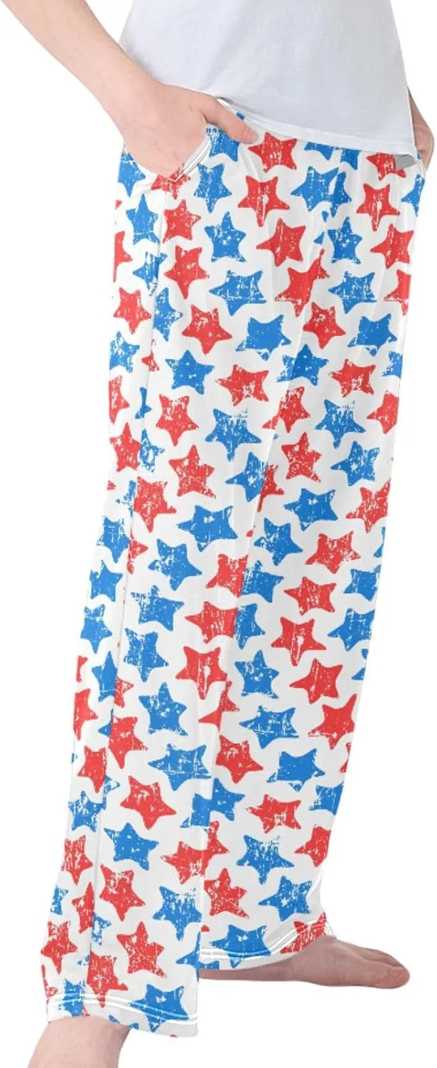 Pigsaly Boys' Pants Colorful Grunge Stars Strip Long Bottoms Usa Flag Independence Day Jogger Pants Elastic Waist Trousers S