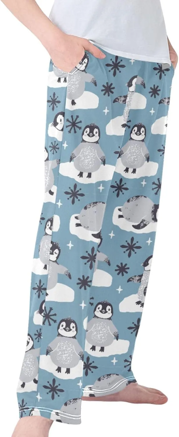 Pigsaly Boys' Pants Cute Penguins Snowflakes Long Bottoms Christmas Stars Jogger Pants Elastic Waist Trousers with Pockets S