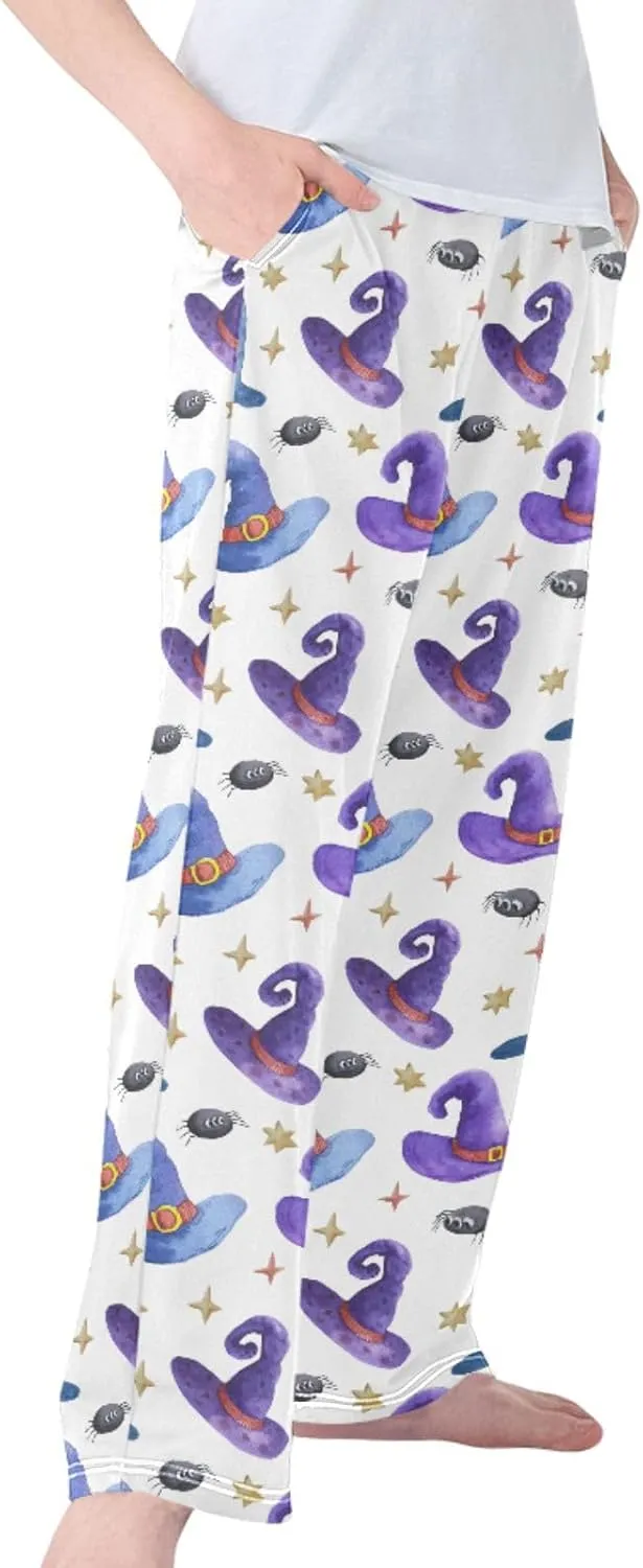 Pigsaly Boys' Pants Halloween Party Witch Hat Long Bottoms Gold Star Jogger Pants Elastic Waist Trousers with Pockets S
