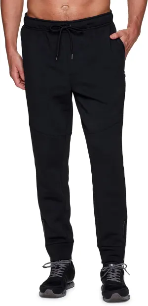 RBX Fleece Joggers for Men, Men's Fleece Sweatpants with Bonded Zipper Pockets, Cotton Blend Fleece Jogger Pants