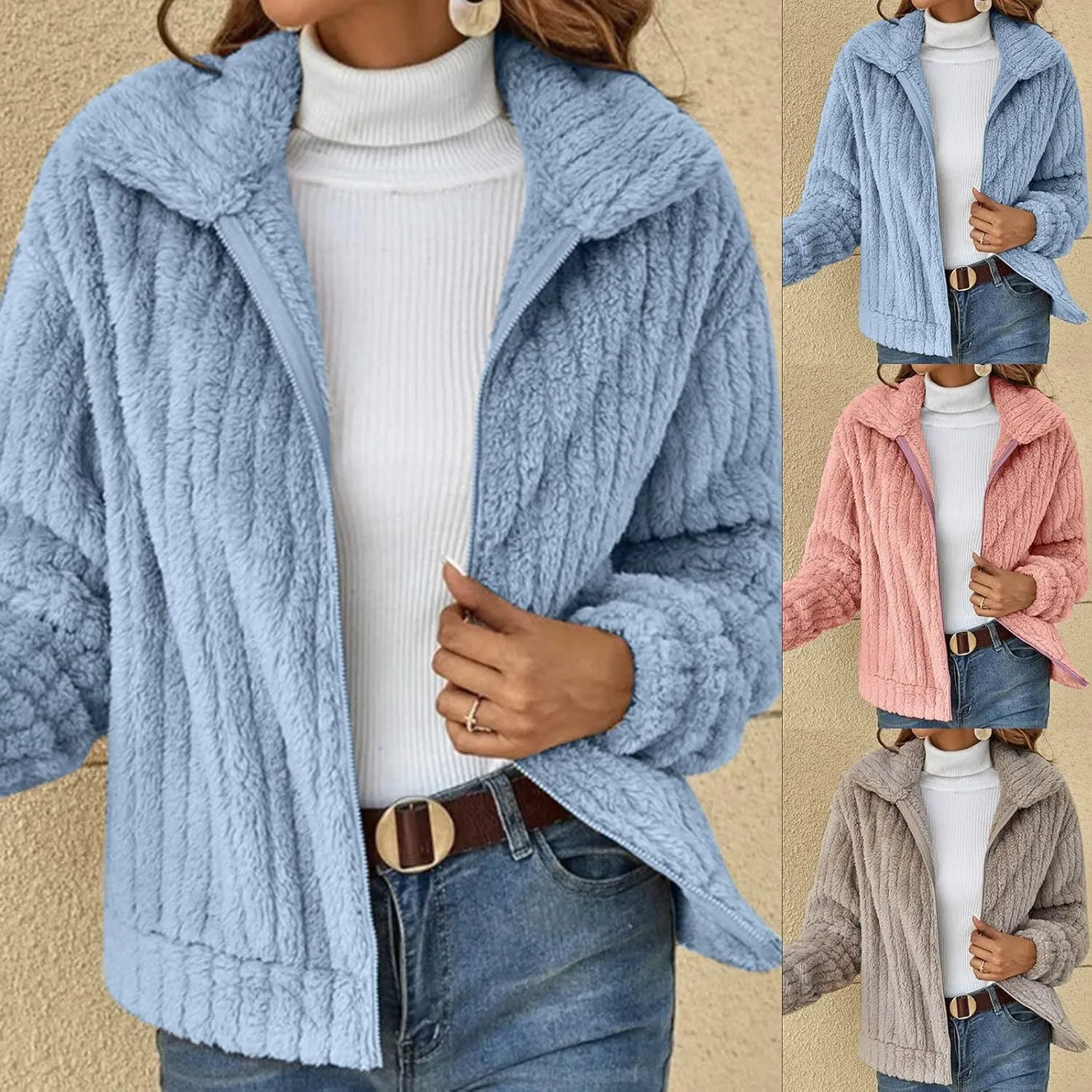 SHAOBGE Women'S Winter Coats Fleece Bed Jacket Fleece Lined Hoodie Women Womens Fall Jackets