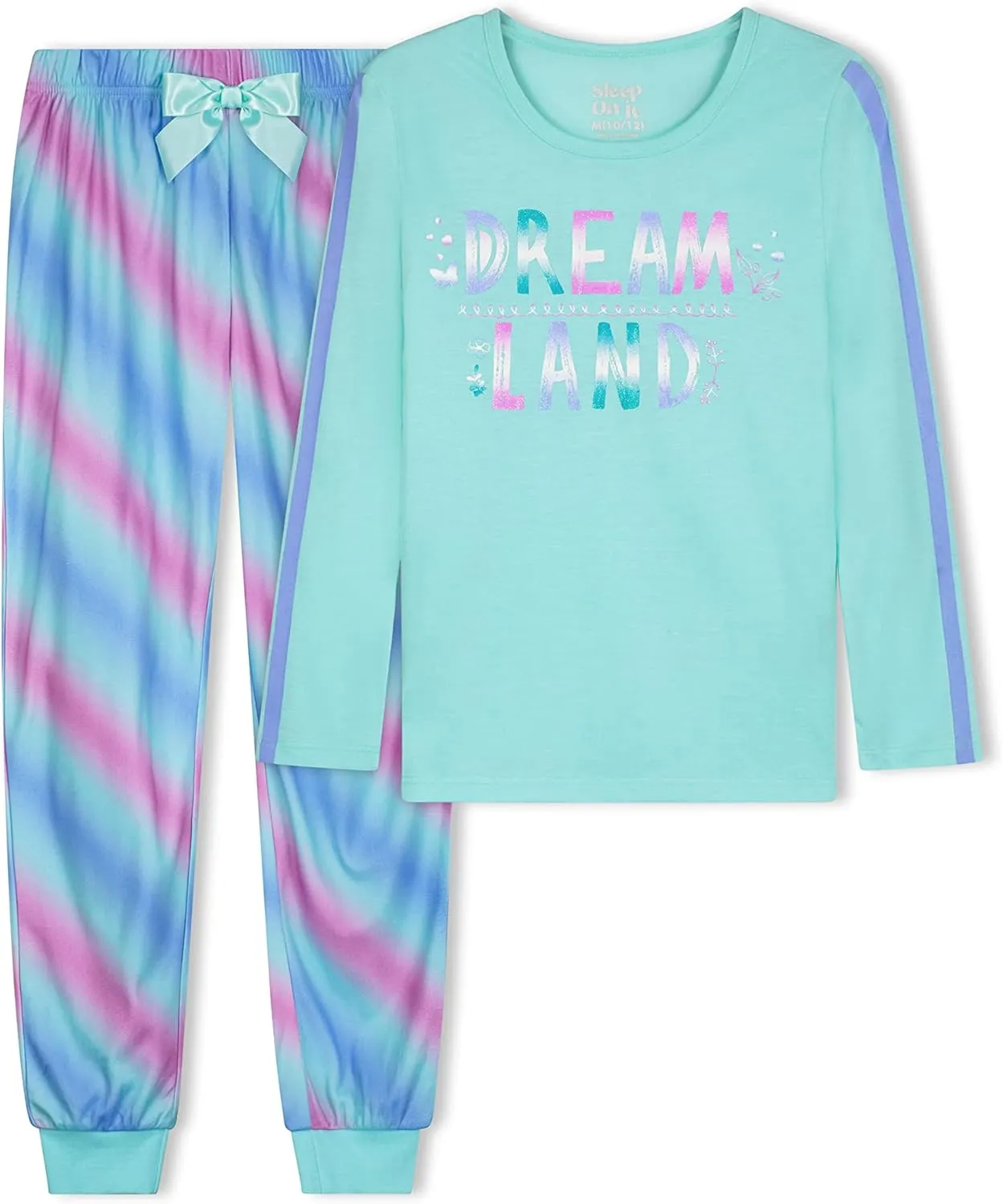 Sleep On It Girls Pajama Set Long Sleeve Shirts & Fleece Sleep Pants Kids Sleepwear Soft & Cozy Pajamas for Girls Sizes 4-14
