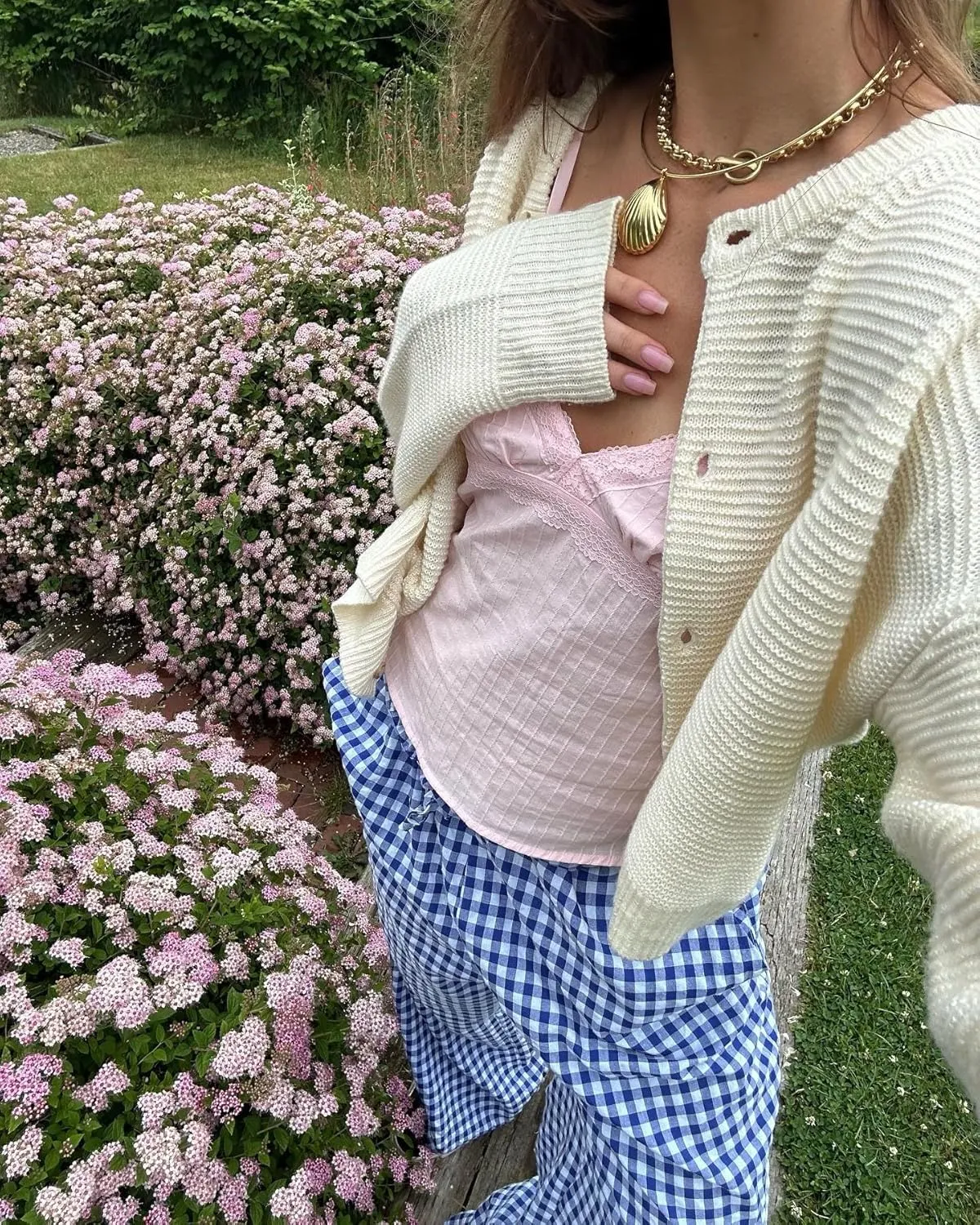 Striped Lounge Pants Womens Plaid Checkered Wide Leg Pajama Pj Pants Y2k Comfy Linen Drawstring Gingham Sleep Pants