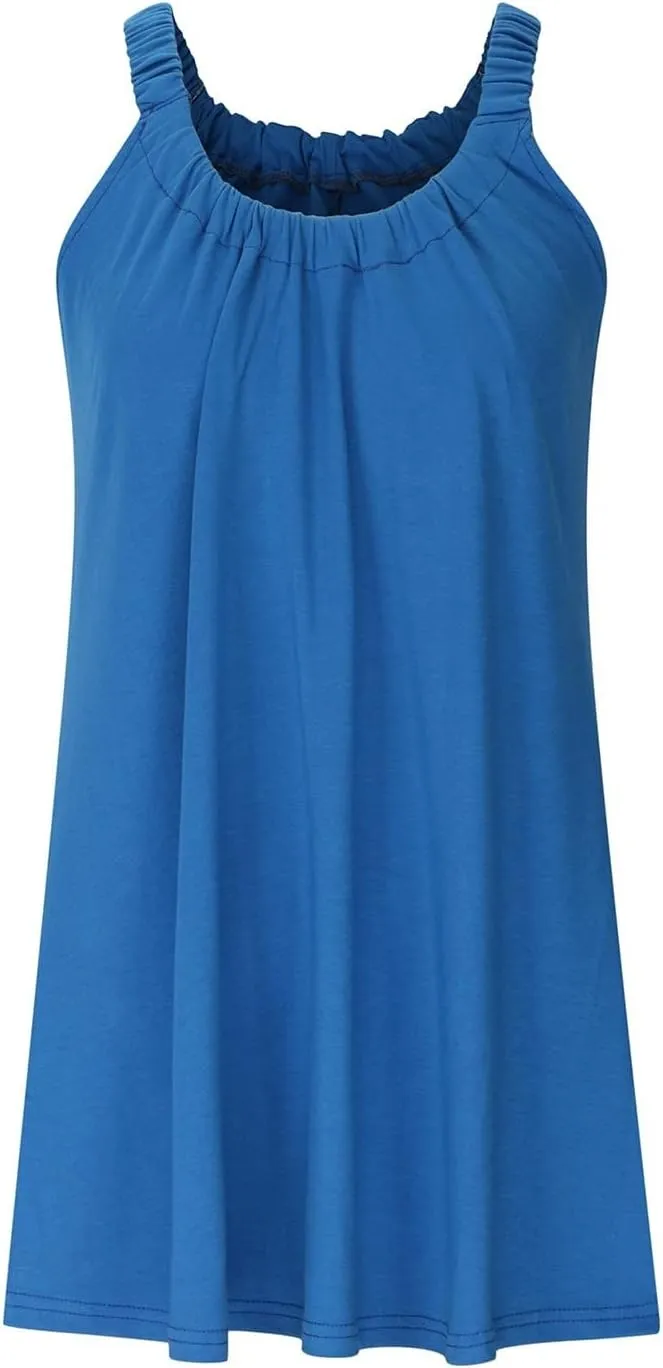 Summer Dresses for Women 2025 Beach Sleeveless Tank Short Dress Beachwear Casual Vacation Trendy Dress Sundresses