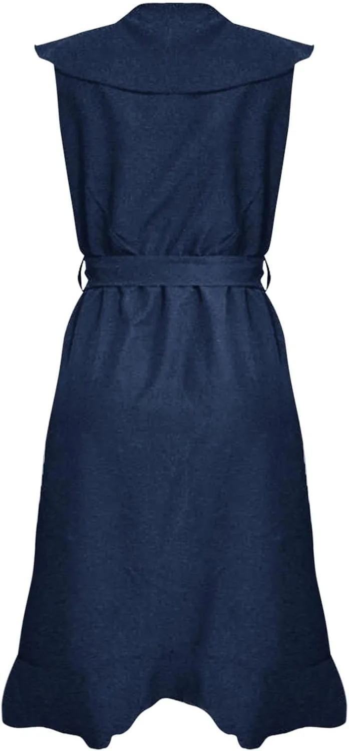 Summer Dresses for Women 2025,Wrap Midi Plain Simple Dress Boho Deep V Neck Short Sleeve Ruffle Hem Split Beach Dresses