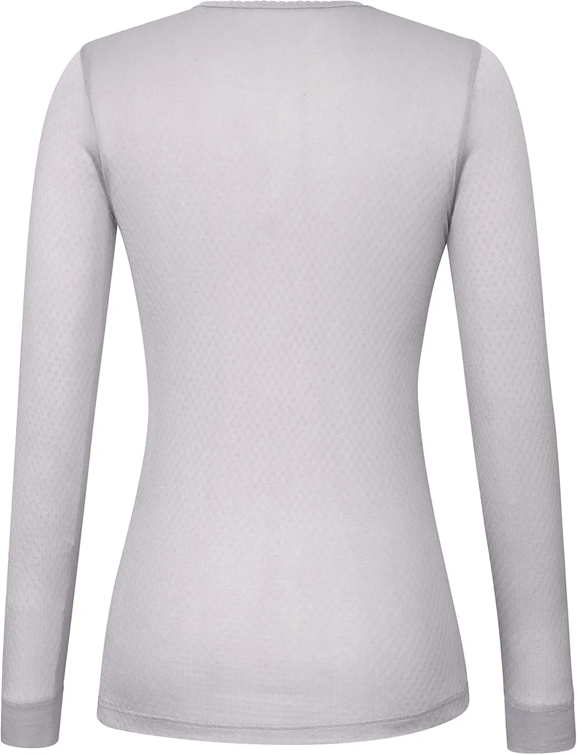 Terramar Women's 100% Silk Thermasilk Pointelle Scoop Shirt Baselayer