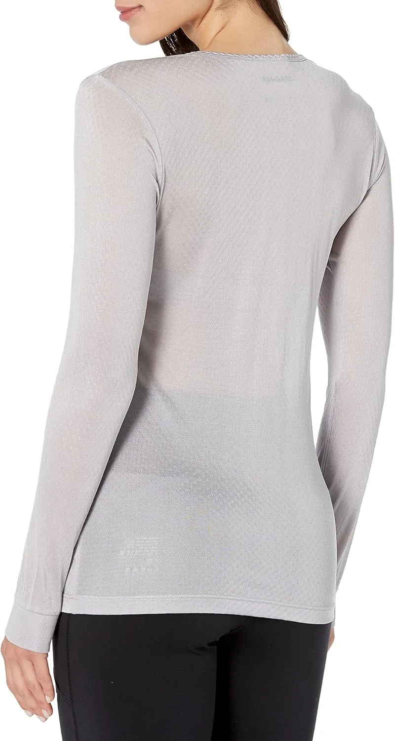 Terramar Women's 100% Silk Thermasilk Pointelle Scoop Shirt Baselayer