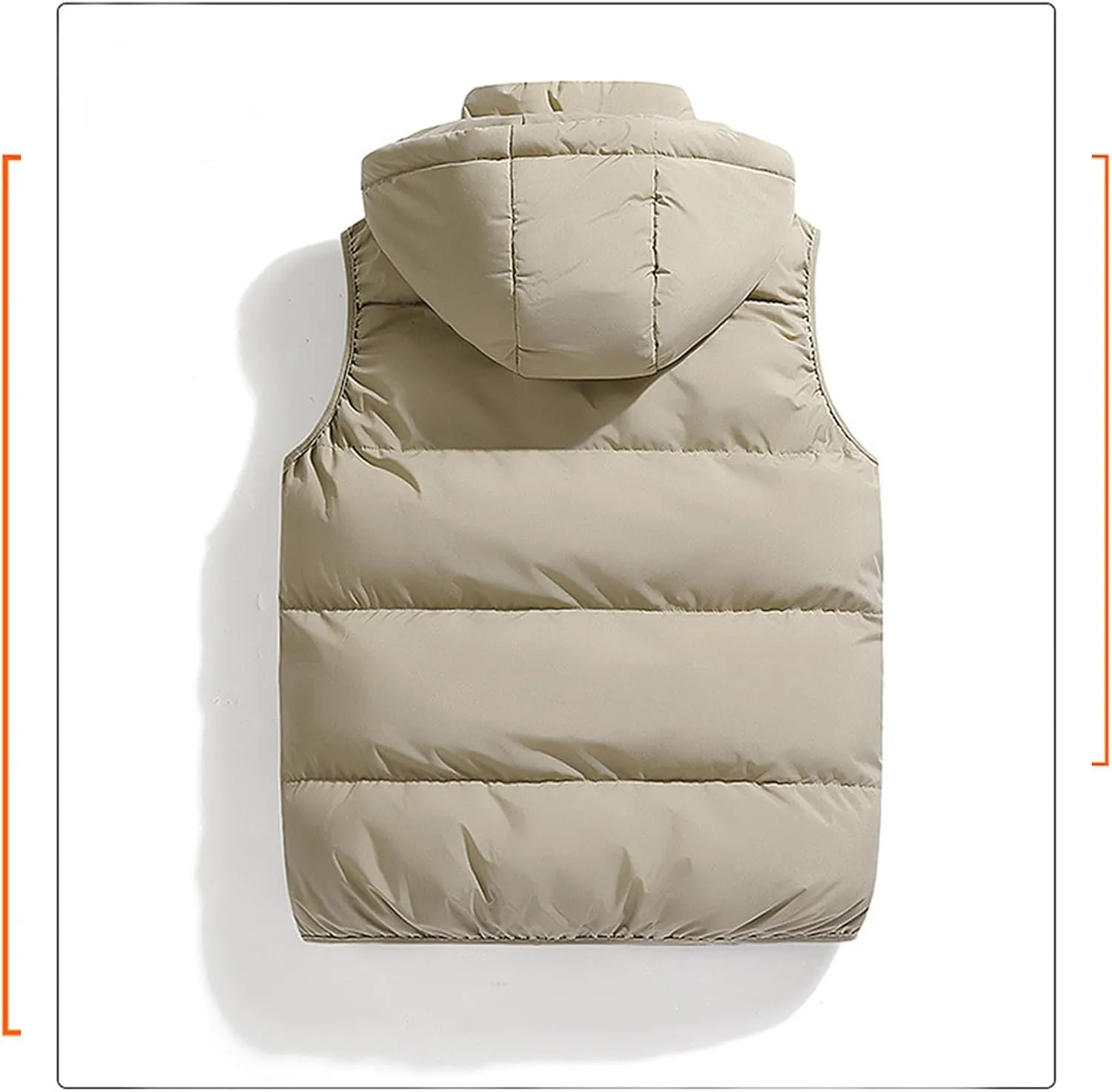 Thatrich Mens Winter Vest Sleeveless Puffer Jackets Hooded Casual Vests Oversized Warm Outdoor Coat Padded Puffy Casual Gilet