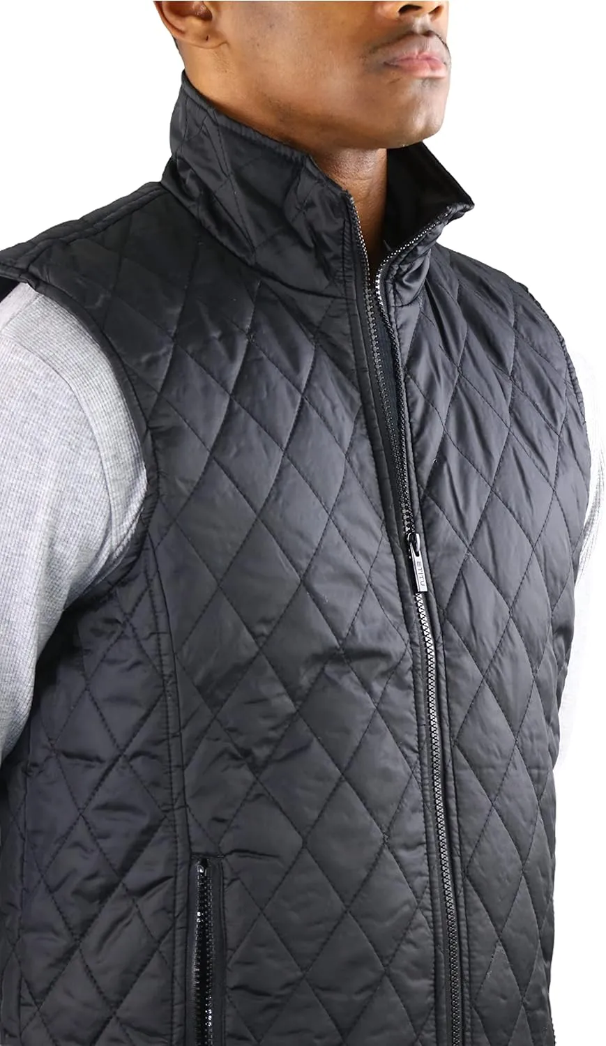 ToBeInStyle Men's Lightweight Layering Insulating Zip Up Puffer Vest