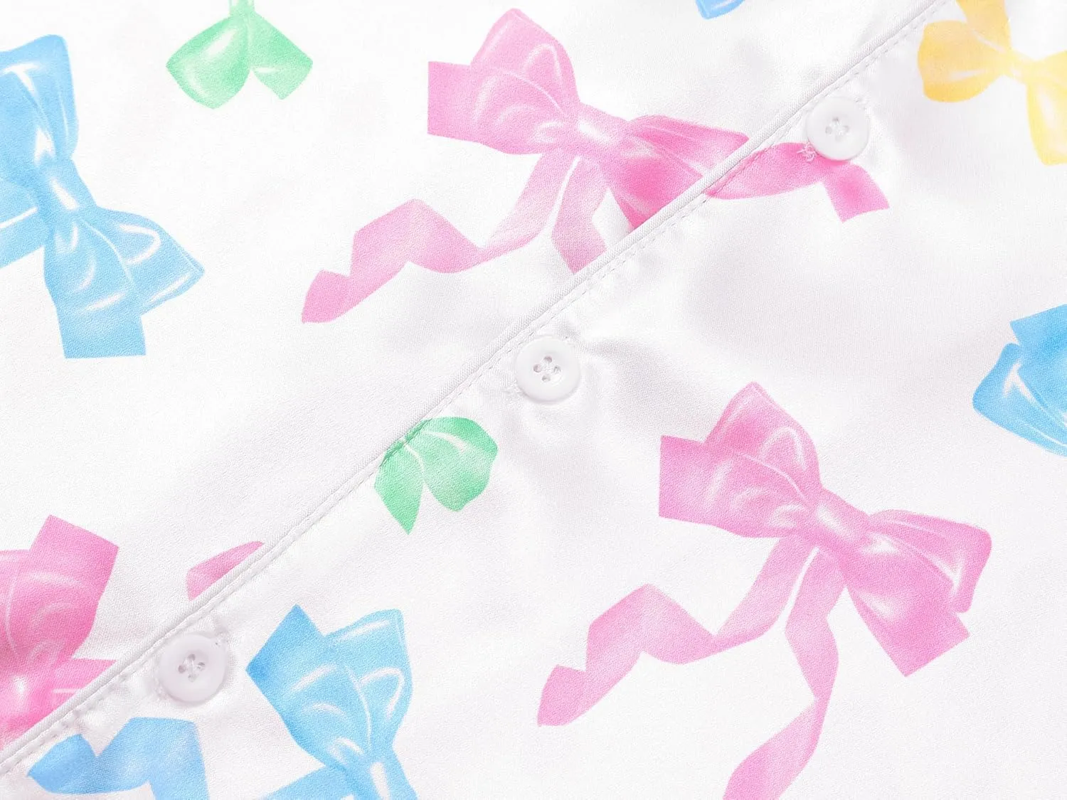 Topgal Satin Pajamas for Girls Coat Style Unicorn & Cat Silky Button Down PJ Set Size 6-16
