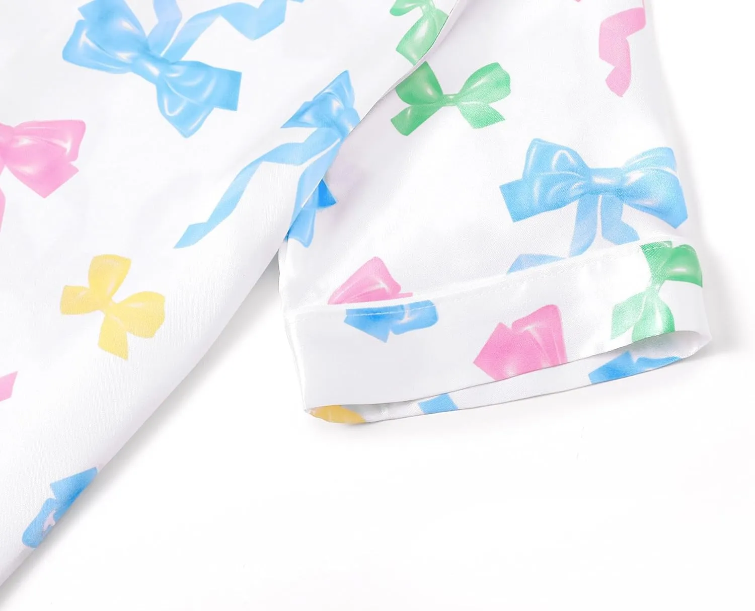 Topgal Satin Pajamas for Girls Coat Style Unicorn & Cat Silky Button Down PJ Set Size 6-16