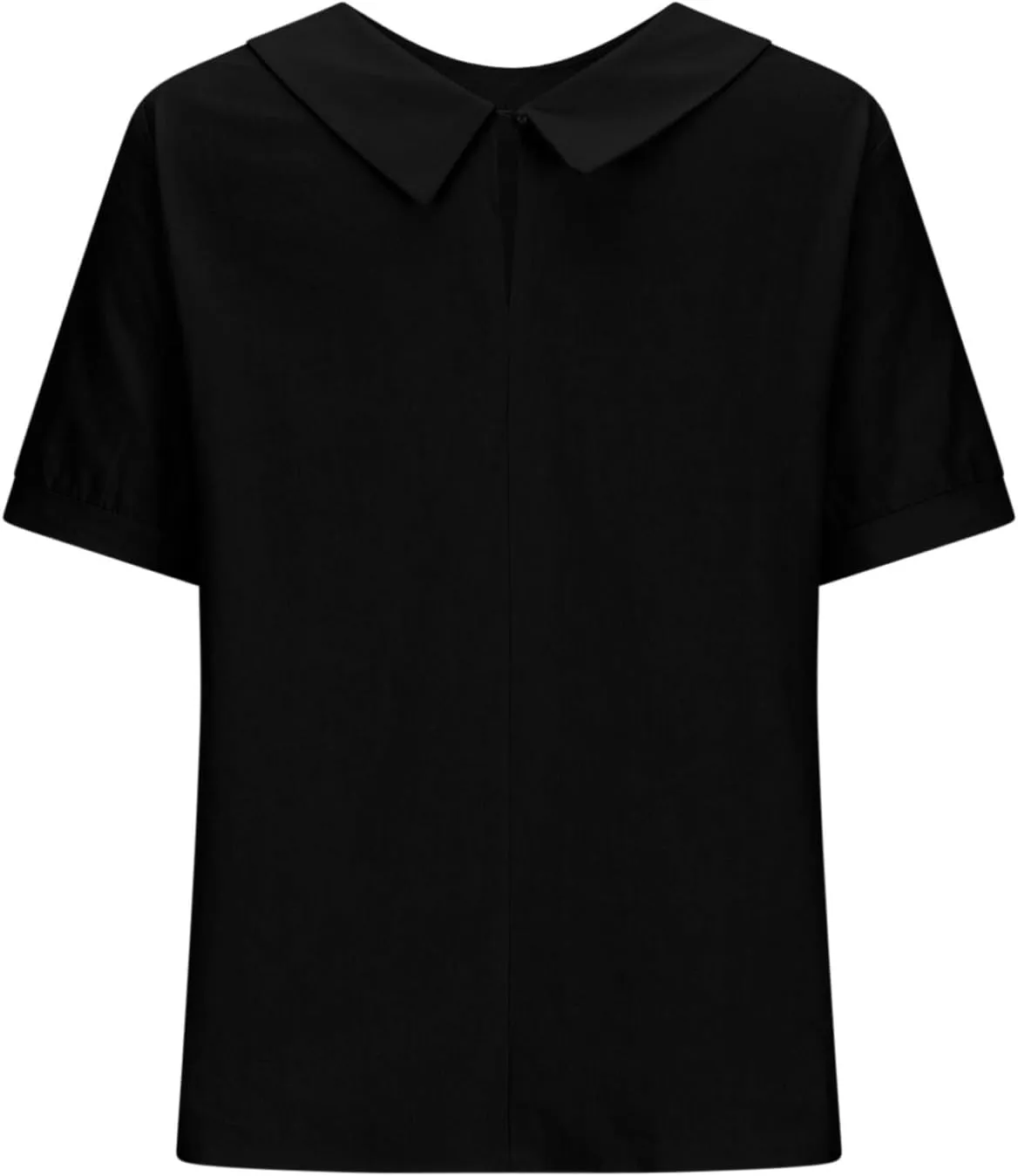 Tops for Women Trendy Collared Short Sleeve Shirts Casual Loose Fitted Linen Blouses Fashion Soft Summer Tops