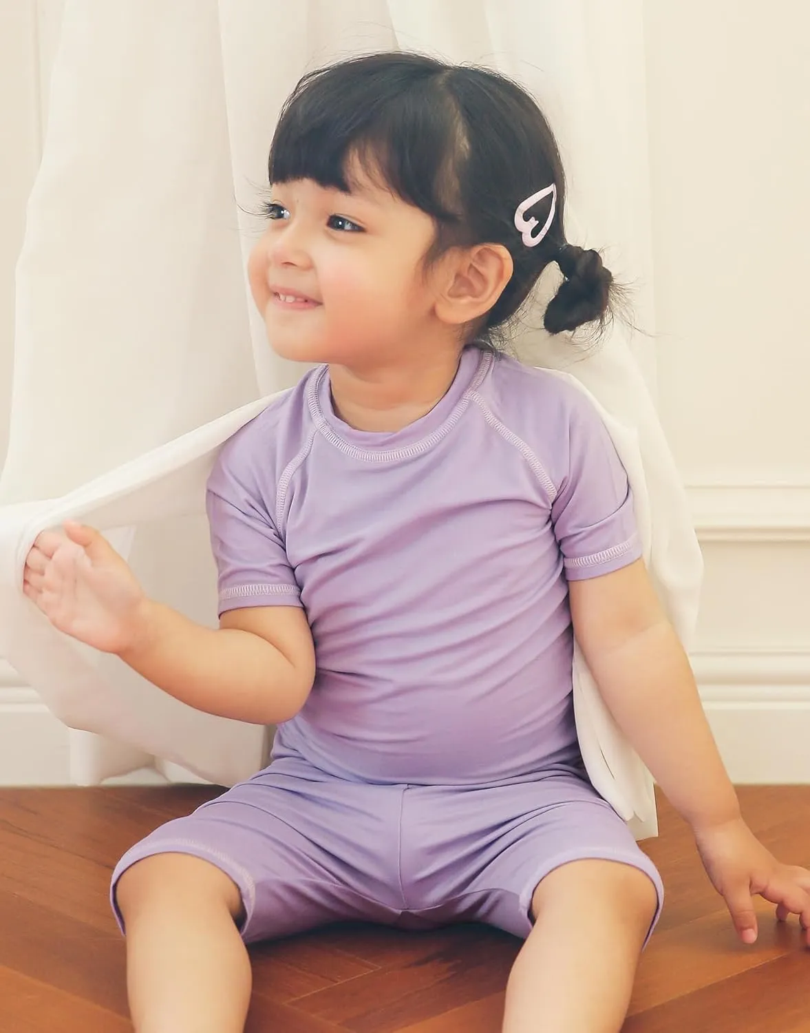 VAENAIT BABY Infant Toddler Junior Girls Boys Pajamas Pyjamas Sleepwear Set Solid Bamboo Daily Short Summer Pjs Set 6M-12Y