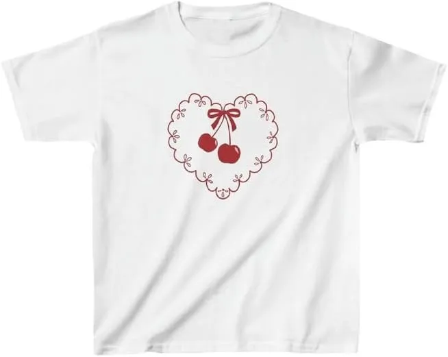 Vintage Y2K Grunge Aesthetic Gothic Punk T Shirt Short Sleeve Rock Graphic Print Crop Tee Slim Fairy Cotton Streetwear