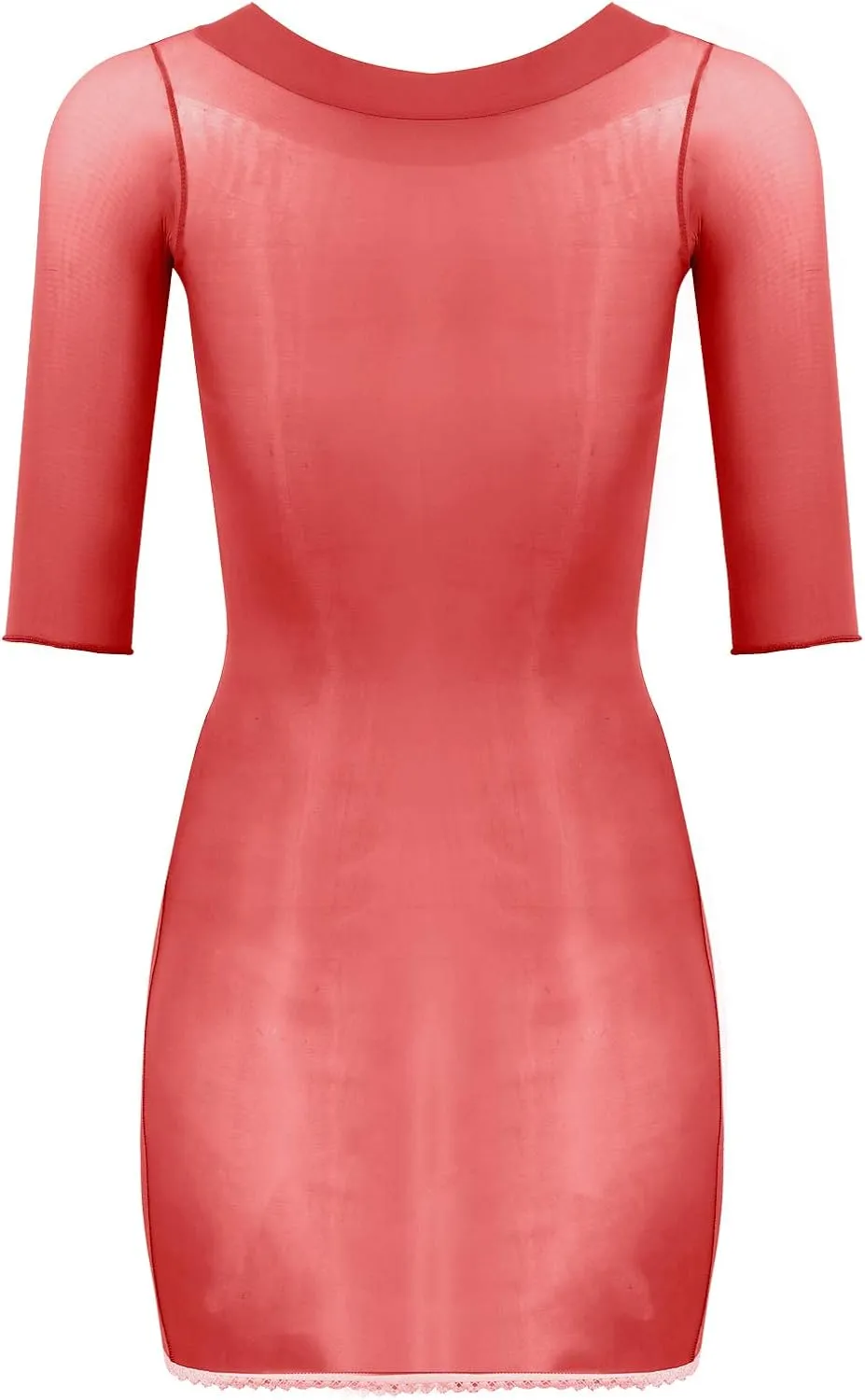 Vxuxlje Women's Mesh Transparent Mini Dress Evening Night Club Party Bodycon Pencil Dresses