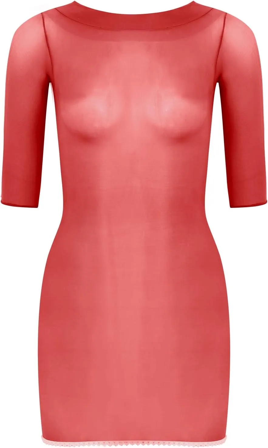 Vxuxlje Women's Mesh Transparent Mini Dress Evening Night Club Party Bodycon Pencil Dresses
