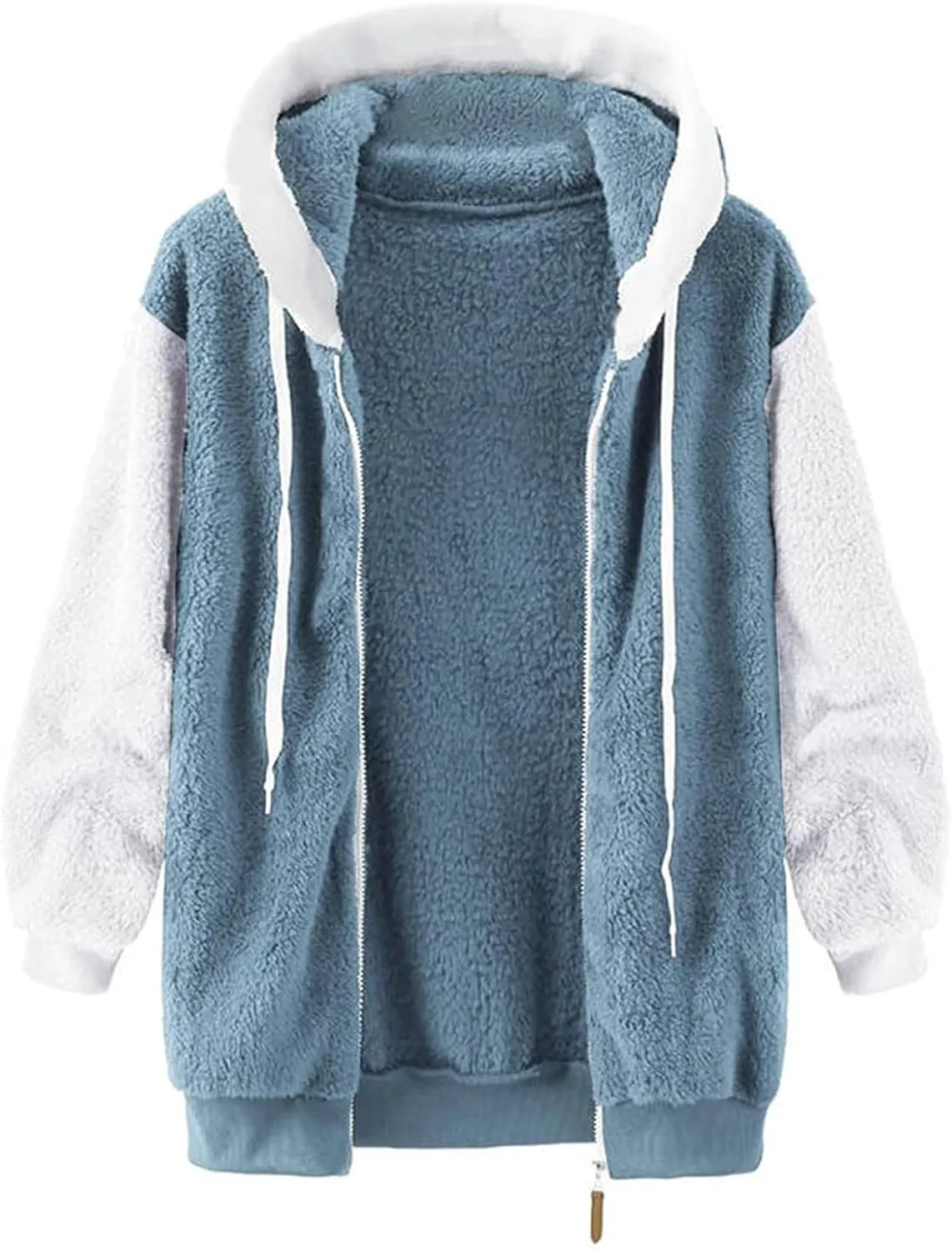Wangxldd Ladies Fashion Casual Cardigan Sweaters Long Sleeve Zip Up Breathable Solid Hoodies Outerwear Coat Outerwear Coats