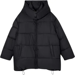 Warm Winter Coats for Women 2025 Trendy Solid Color Hooded Puffer Jacket Down Coat Zipper Puffy Bread Jackets