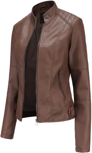 Winter Workout Jackets for Women Windbreaker Jacket Full Zip Up Long Sleeve Casual Fashion Outwear Leather Athletic