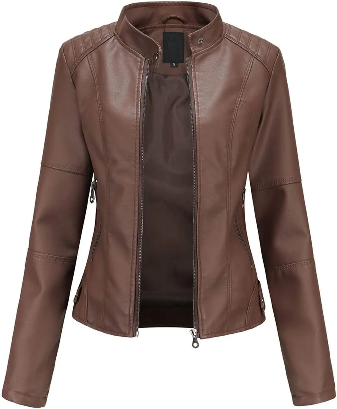 Winter Workout Jackets for Women Windbreaker Jacket Full Zip Up Long Sleeve Casual Fashion Outwear Leather Athletic
