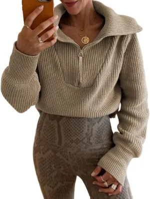 Women Long Sleeve Turtleneck Sweaters Oversized Stretch Fitted Pullover Sweater Ribbed Solid Color Knit Jumper Tops