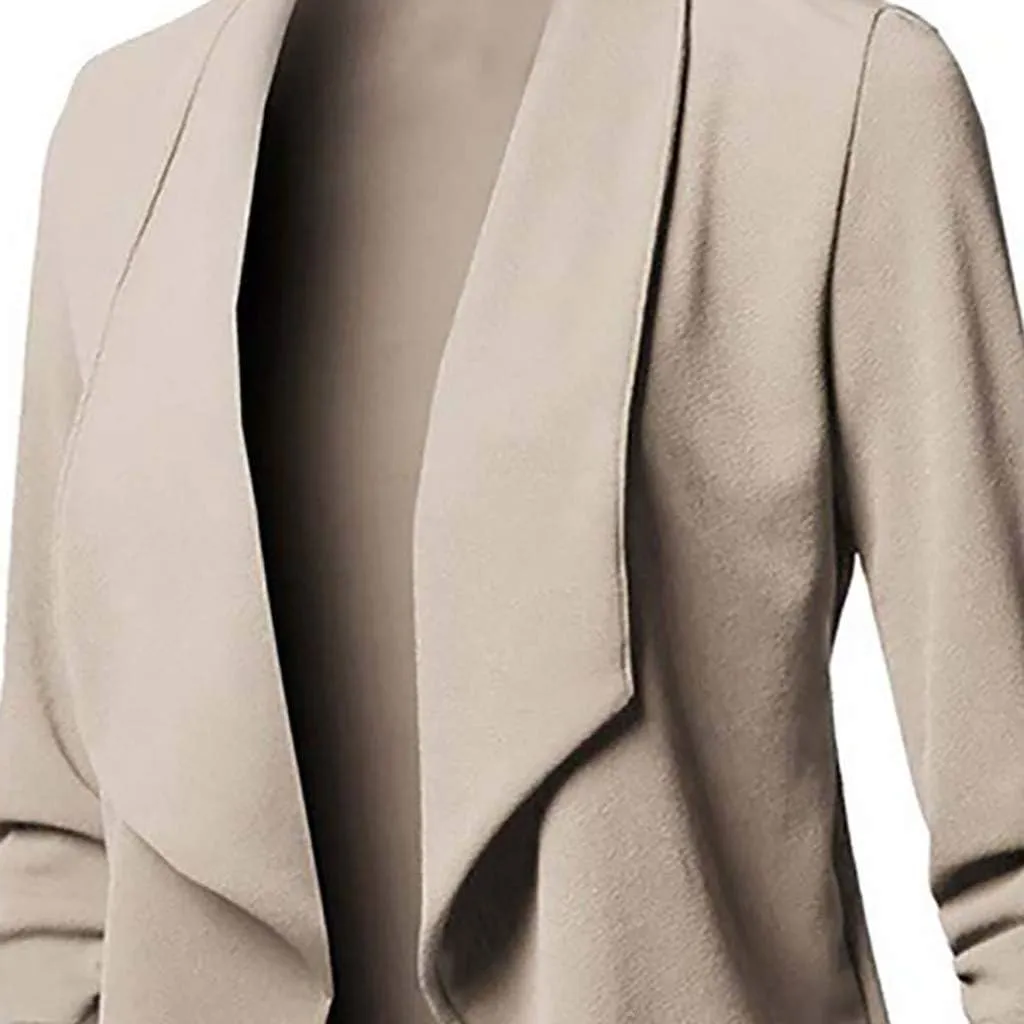 Womens Casual Blazer Jacket Front Solid Sleeve Casual Women's Coat Blazers for Women Suit Jackets Women Business