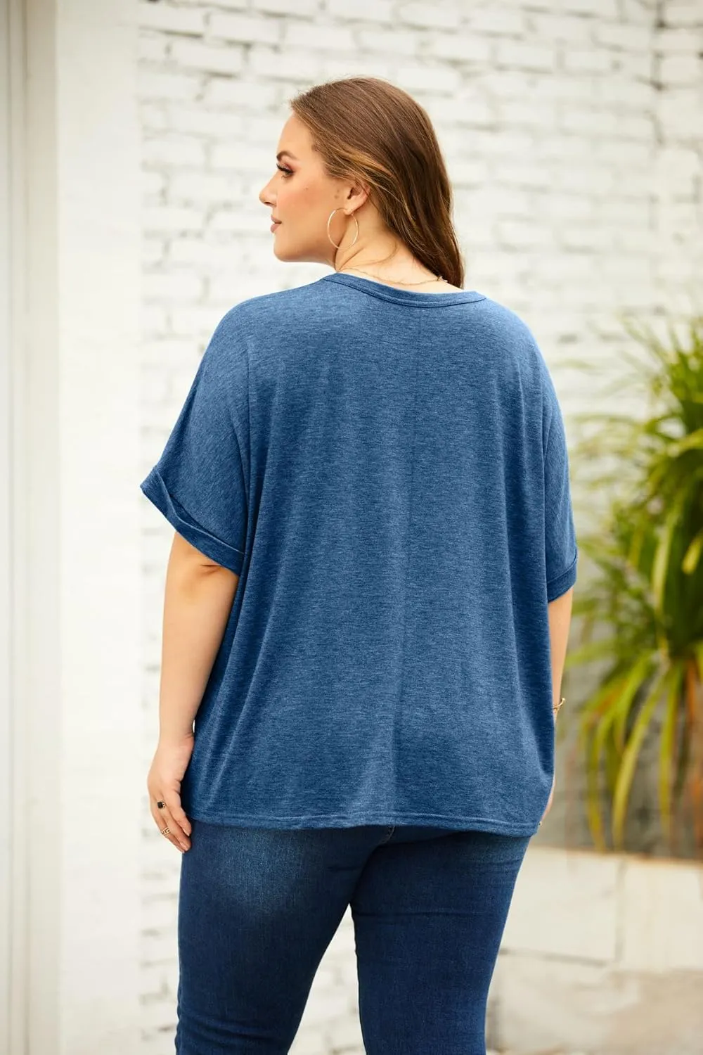 Womens Plus Size Tops (XL-5XL) Summer Oversized Tshirts Half Short Sleeve Tee Shirts Loose Tunic Tops