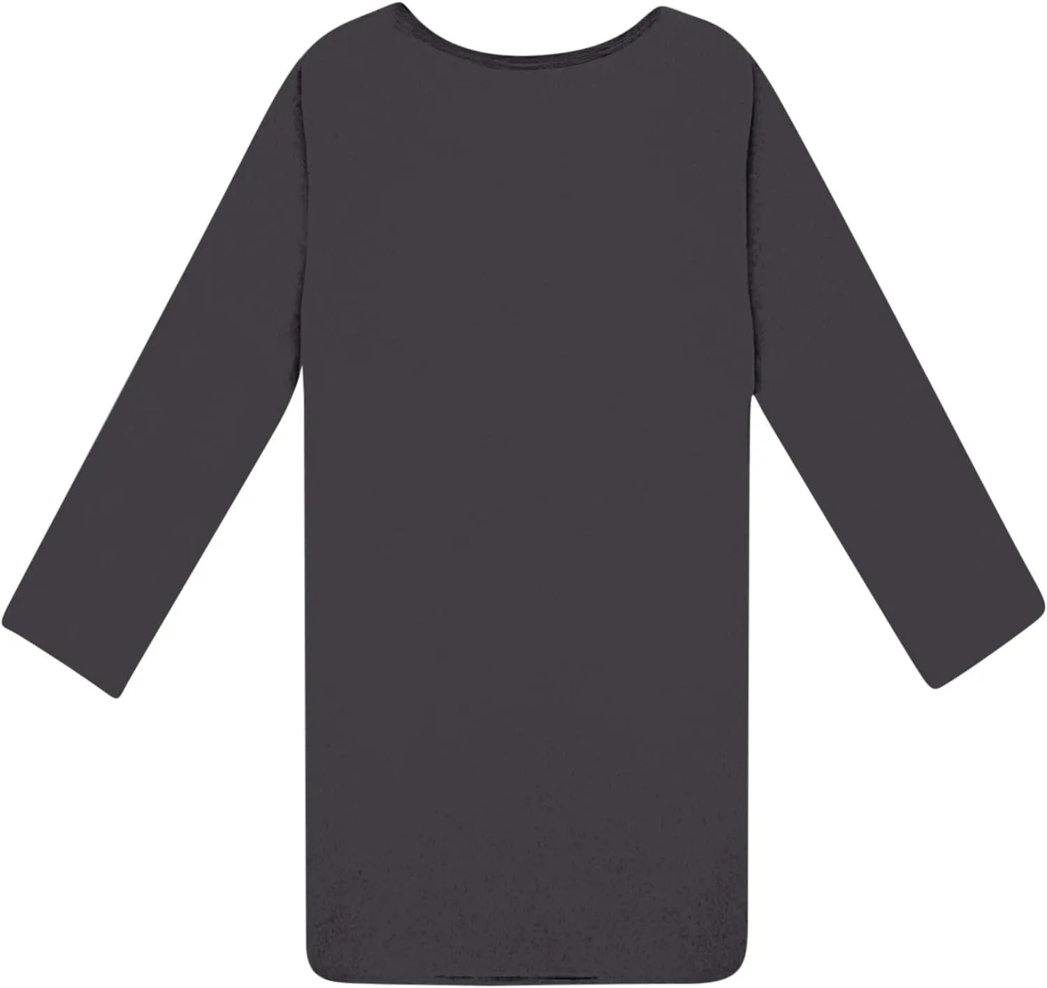 Womens Round Neck Long Sleeve Mini Dress Casual Loose Fit Shift Dress Nightgown Soft Sleep Dress Plus Size Sleepwear