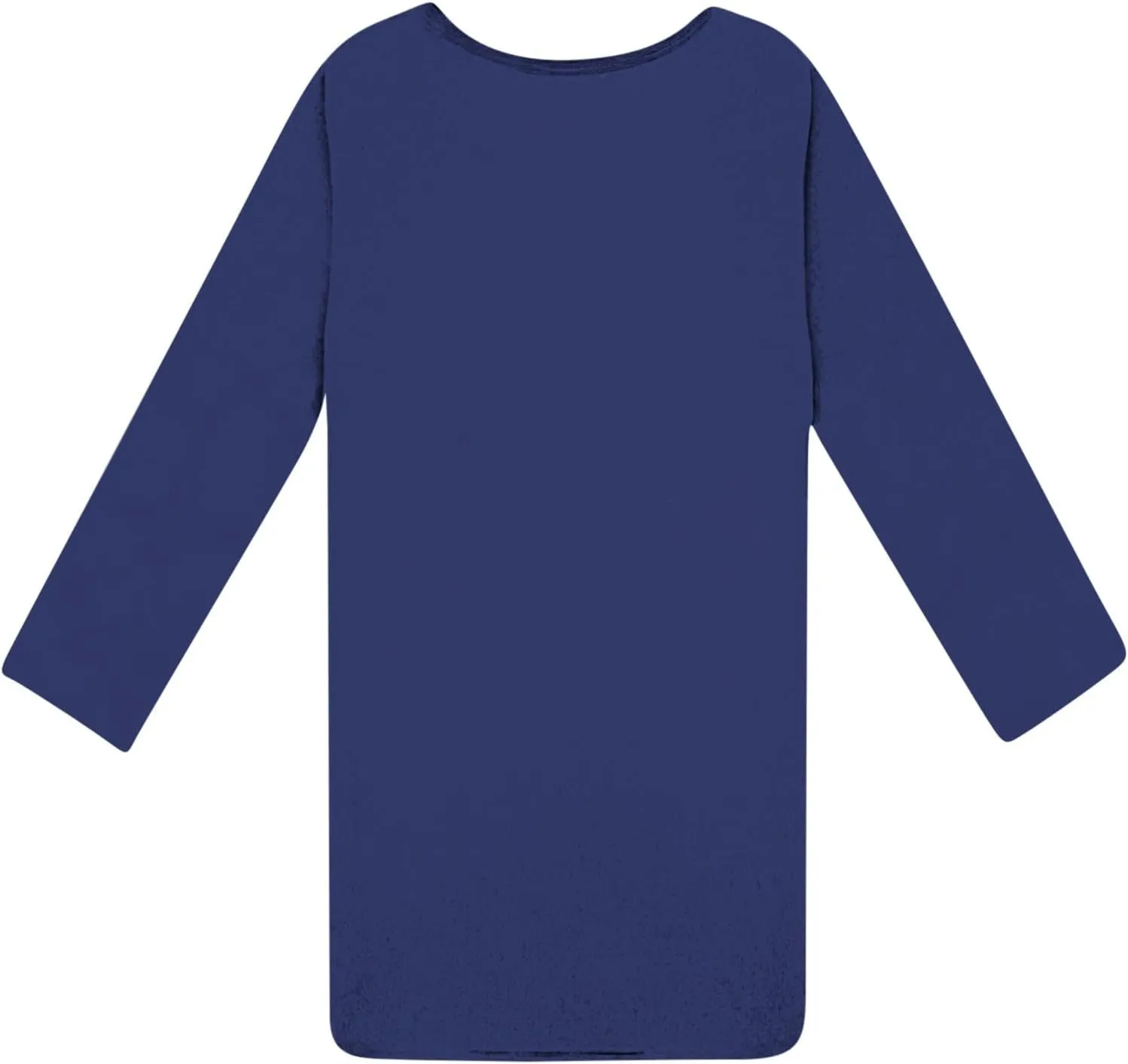 Womens Round Neck Long Sleeve Mini Dress Casual Loose Fit Shift Dress Nightgown Soft Sleep Dress Plus Size Sleepwear