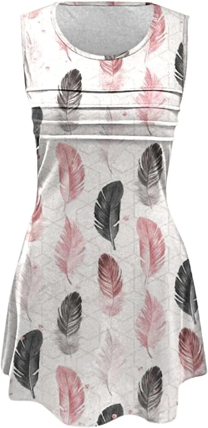 Women's Sleeveless Vest Dress 2025 Summer Casual Loose Sundresses Chest Pleated Beach Dresses with Pockets