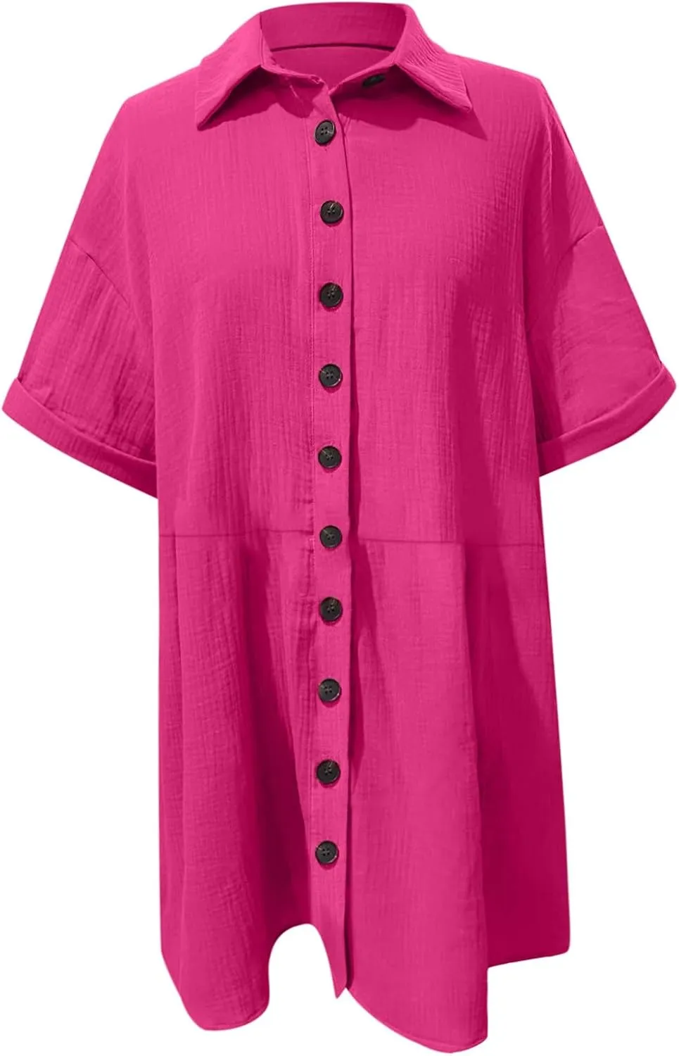 Womens T Shirt Dress Summer Boho Button Up Long Sleeve Vacation Dress with Sleeves Summer Church 80S Outfit for Women