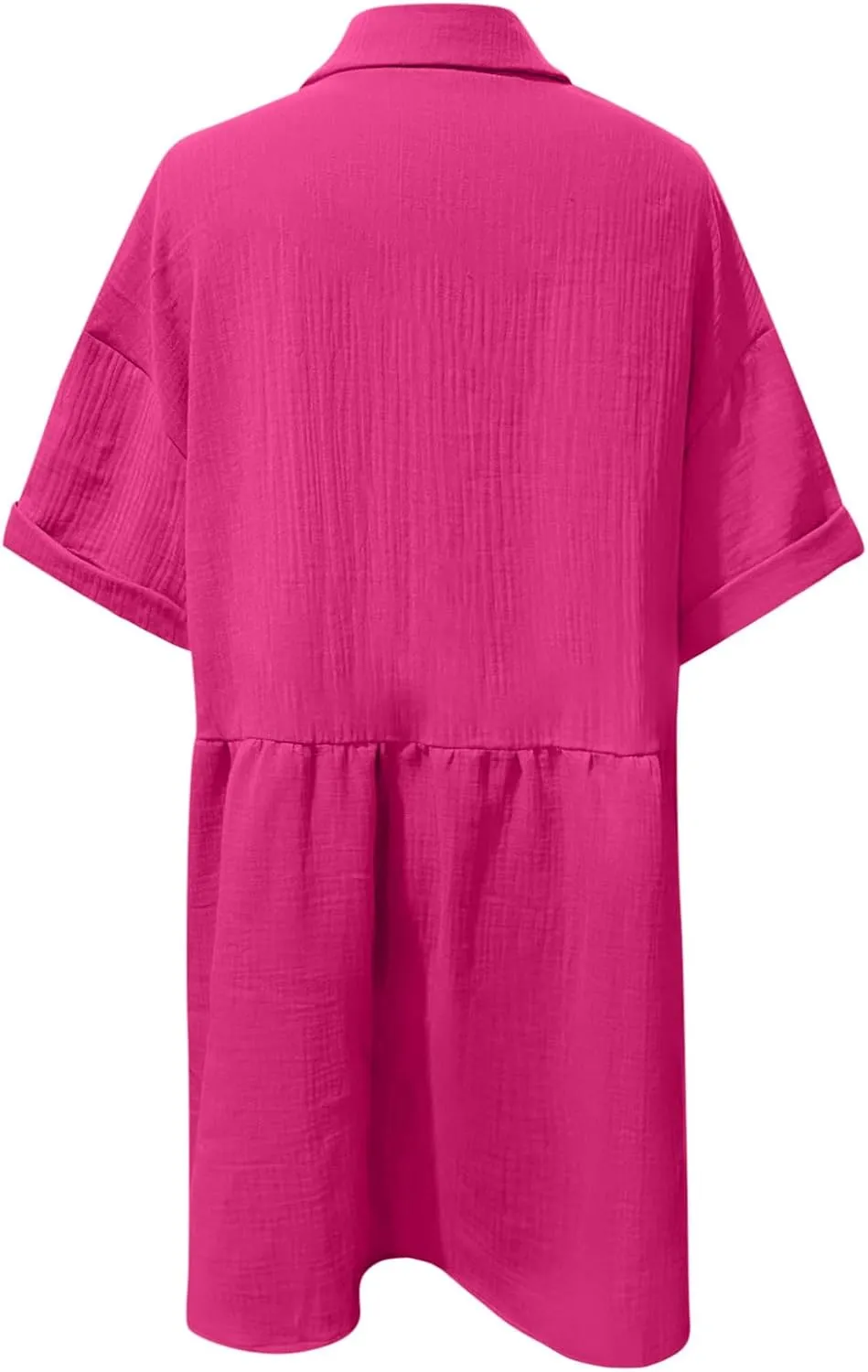 Womens T Shirt Dress Summer Boho Button Up Long Sleeve Vacation Dress with Sleeves Summer Church 80S Outfit for Women
