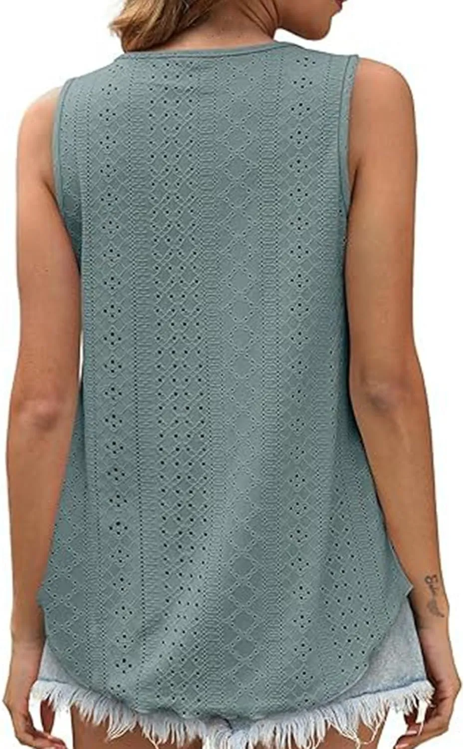 Womens Tank Tops Summer Sleeveless 2024 Casual Tunic Tops Crewneck Blouses Loose Fit Basic Shirts Trendy Clothes