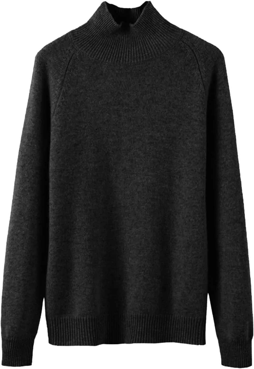 Womens Turtleneck Long Sleeve Knit Sweater Casual Loose Fit Tops Basic Pullover Jumper Tops 2024 Fall Winter