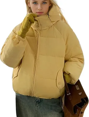 Women's Winter Coat Warm Parka Jacket Puffer Quilted Thicken Hooded Outerwear Coats Zip Up Casual Down Jackets