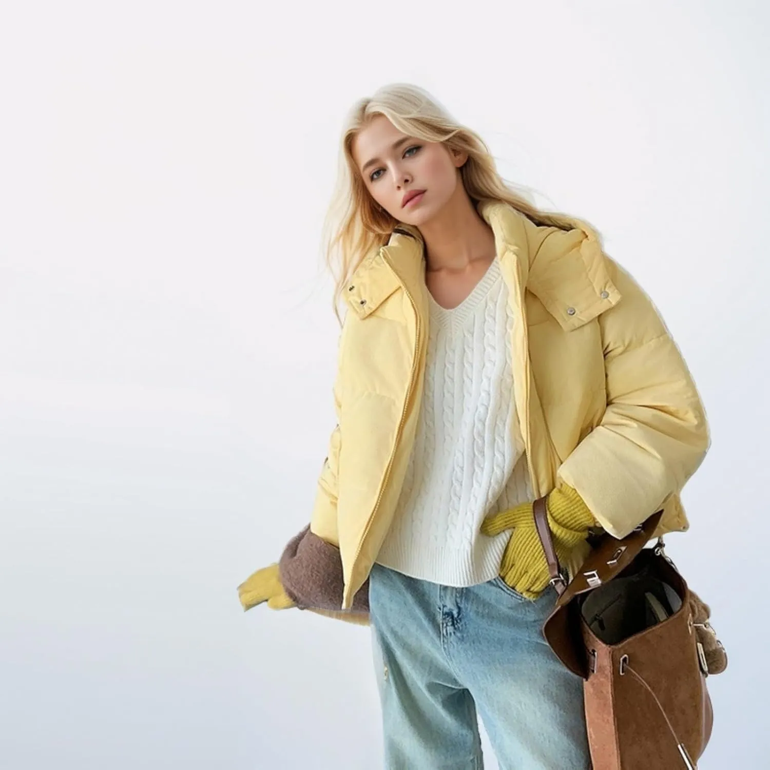 Women's Winter Coat Warm Parka Jacket Puffer Quilted Thicken Hooded Outerwear Coats Zip Up Casual Down Jackets