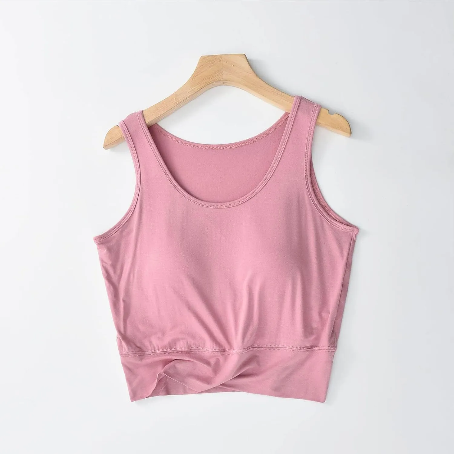 Workout Crop Tank Tops for Women with Chest Pad Casual Sports Fitness Yoga Shirts Summer Seamless Breathable Blouse