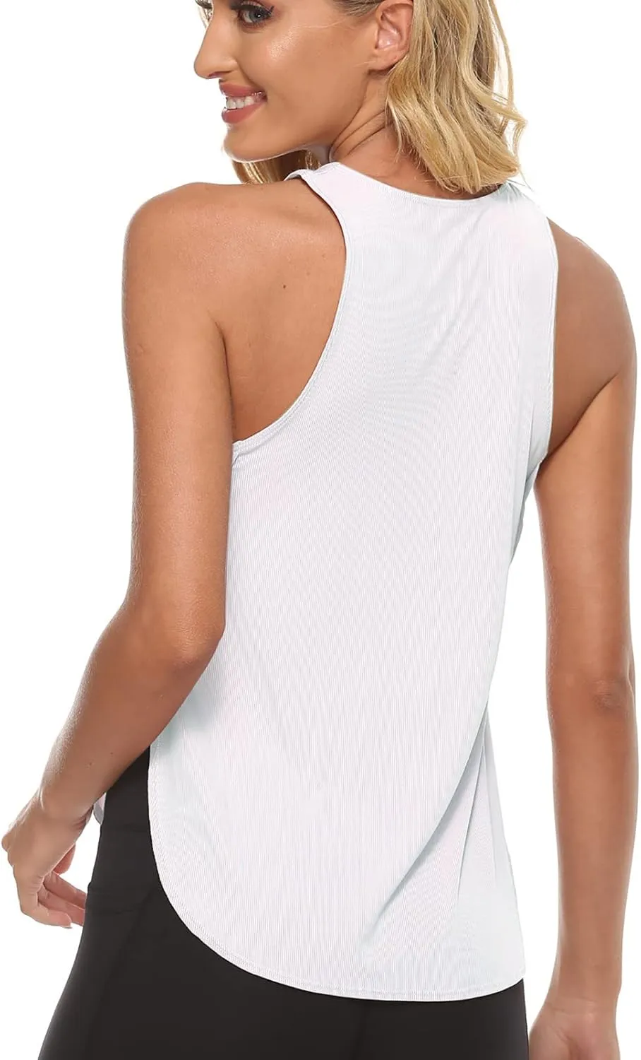 Workout Tops for Women Racerback Running Loose Fit Tank Tops Sleeveless Athletic Yoga Shirts Sports Gym Clothes