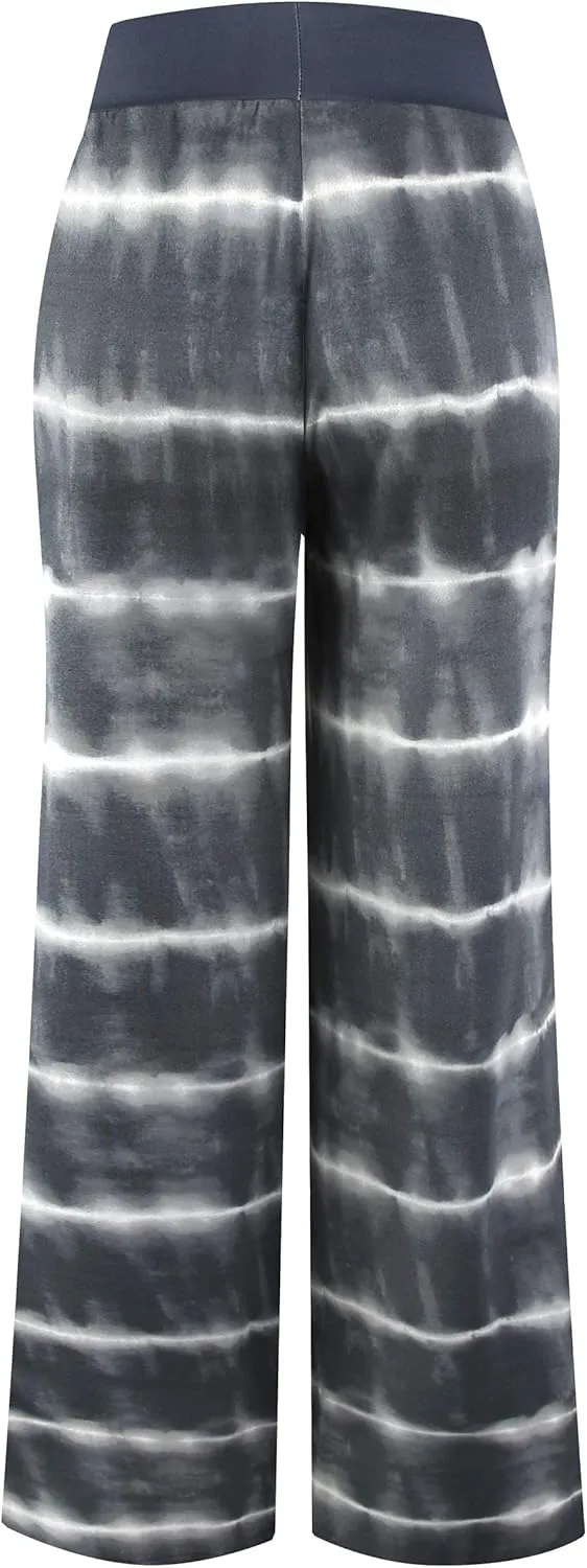 X-Image Women's Comfy Pajamas Drawstring Stretch Floral Print Long Wide Leg Lounge Pants