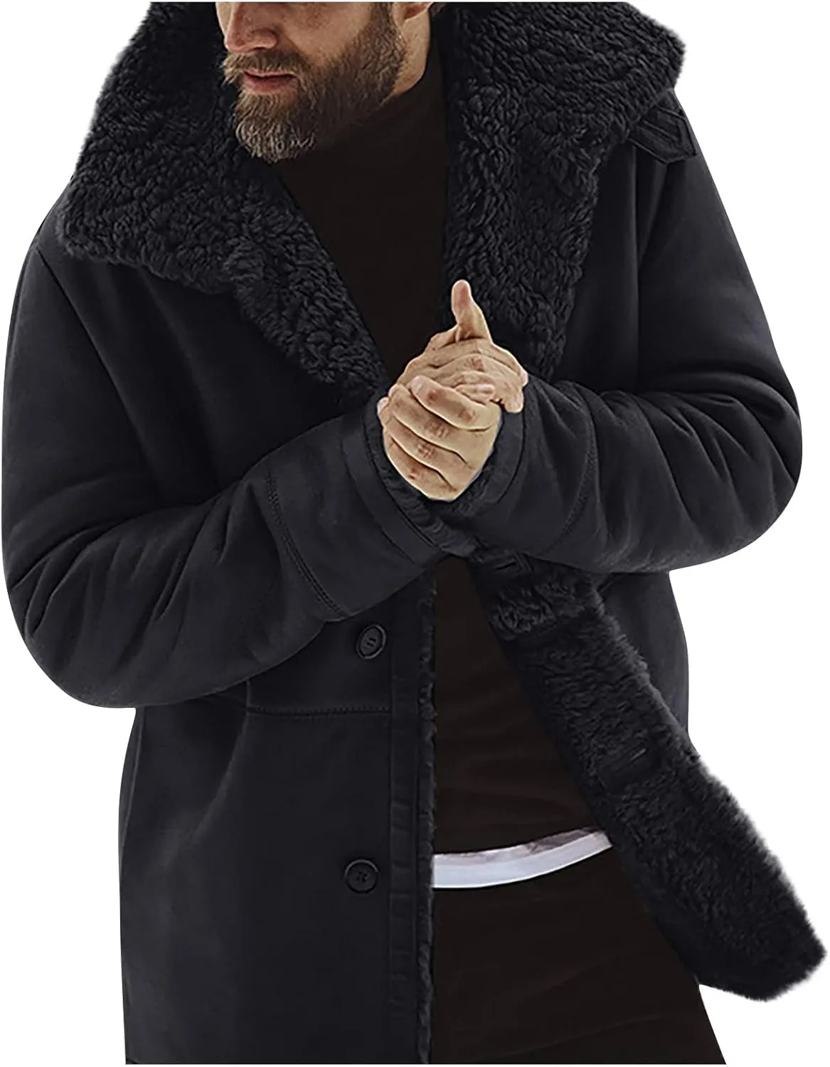 Ymosrh Men's Fleece Jacket Full Zip Lightweight Outdoor Hiking Jackets Winter Coats Casual Stylish, M-3XL