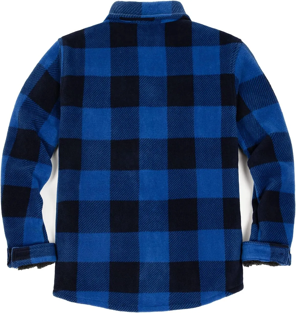 ZENTHACE Men's Warm Sherpa Lined Fleece Plaid Flannel Shirt Jacket(All Sherpa Fleece Lined)