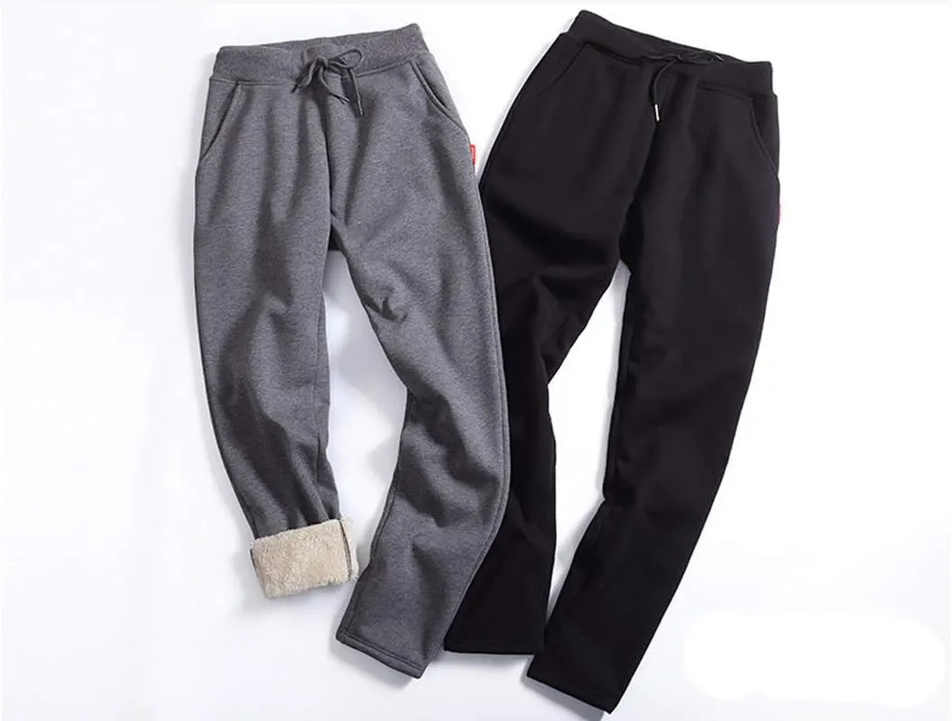 ZGZZ7 Women's Winter Sherpa Fleece Lined Sweatpants Active Fleece Jogger Track Running Pants