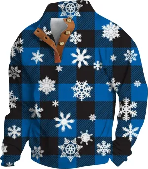 ZYXTIM Merry Christmas Polo Shirts for Men Funny Graphic Golf Shirts Holiday Work Pullover Party Festival Sweater Big&Tall